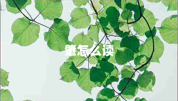 肇怎么讀