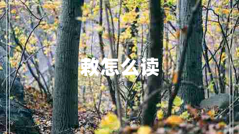 敕怎么讀