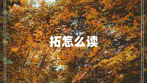 拓怎么讀