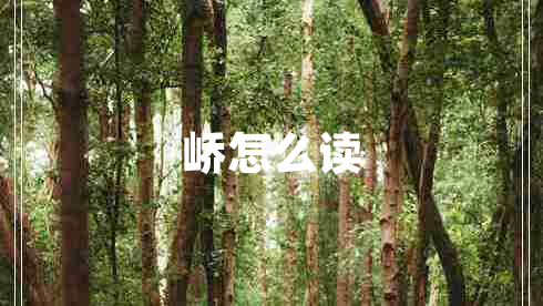 嶠怎么讀