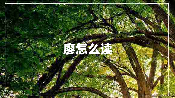 廖怎么讀