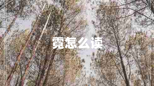霓怎么讀