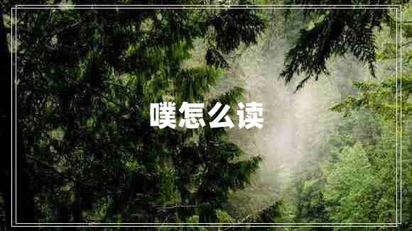 噗怎么讀