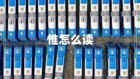 惟怎么讀