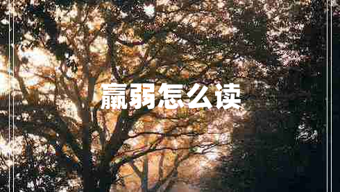 羸弱怎么讀