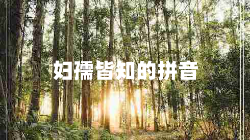 婦孺皆知的拼音