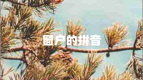 窗戶(hù)的拼音
