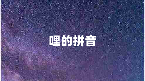 哩的拼音
