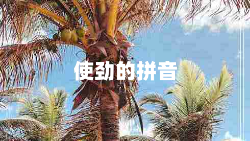 使勁的拼音