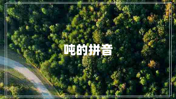 噸的拼音