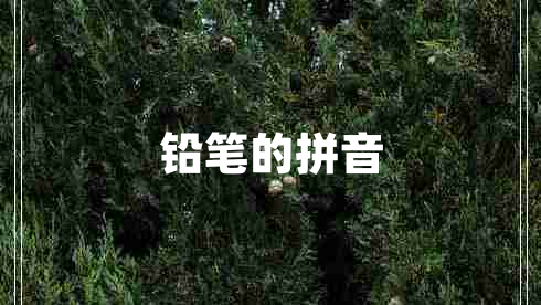 鉛筆的拼音