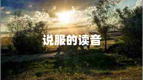 說(shuō)服的讀音