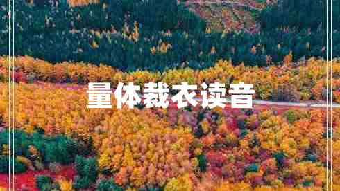 量體裁衣讀音