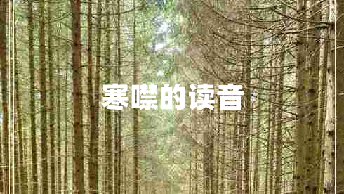 寒噤的讀音