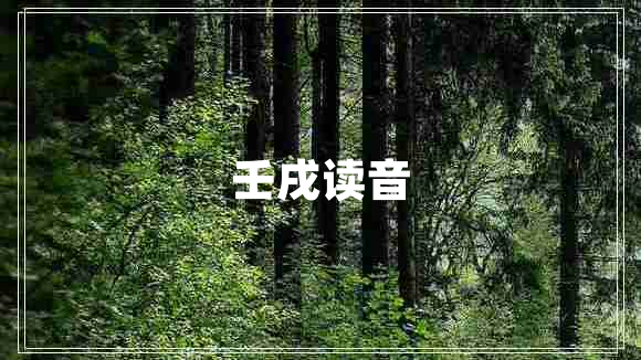 壬戌讀音