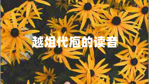 越俎代庖的讀音