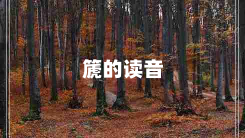 篪的讀音