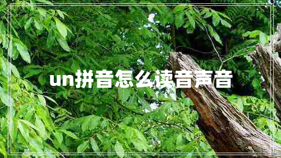 un拼音怎么讀音聲音