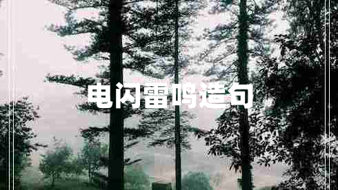 電閃雷鳴造句