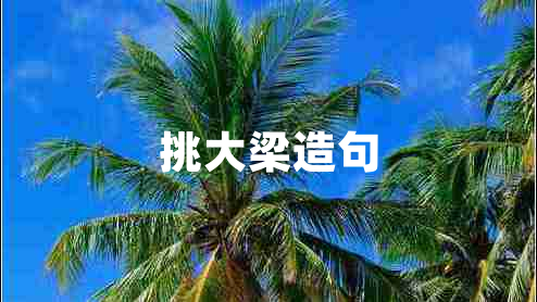 挑大梁造句