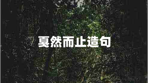 戛然而止造句