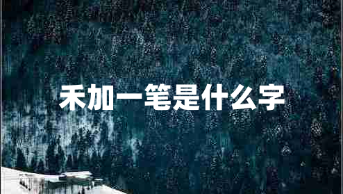 禾加一筆是什么字