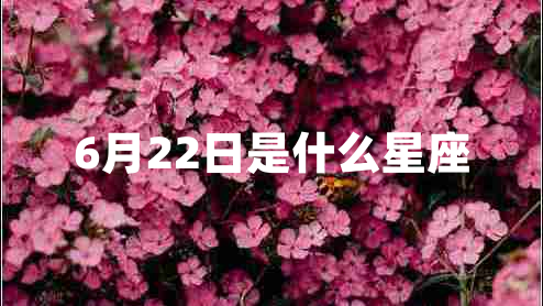 6月22日是什么星座