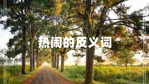 熱鬧的反義詞