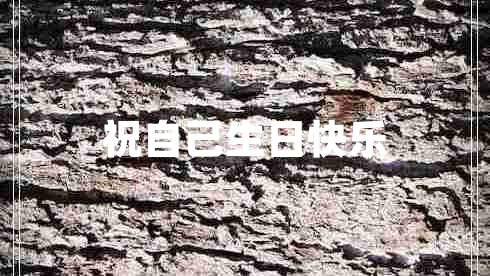 祝自己生日快樂(lè )