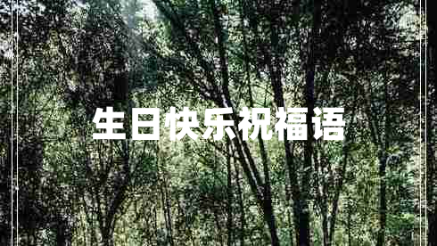 生日快樂(lè )祝福語(yǔ)