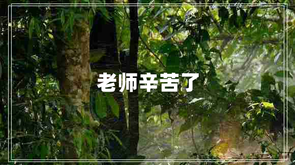 老師辛苦了