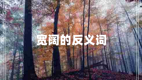 寬闊的反義詞