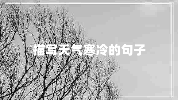 描寫(xiě)天氣寒冷的句子