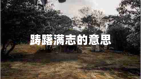 躊躇滿(mǎn)志的意思