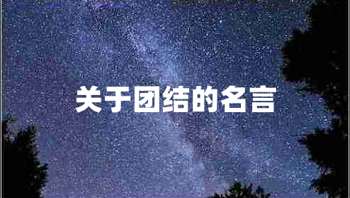 關(guān)于團結的名言