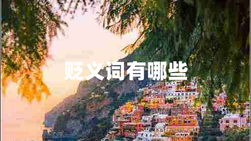 貶義詞有哪些