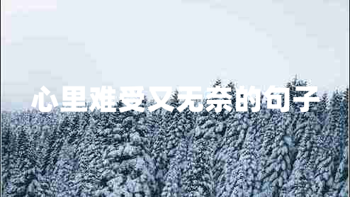 心里難受又無(wú)奈的句子