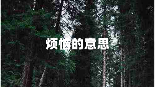 煩惱的意思