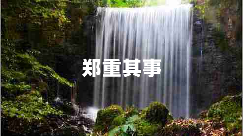 鄭重其事