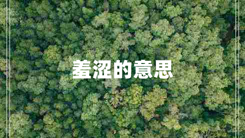 羞澀的意思