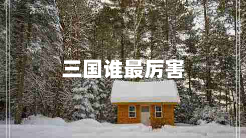 三國誰(shuí)最厲害