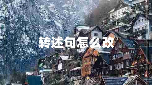 轉述句怎么改
