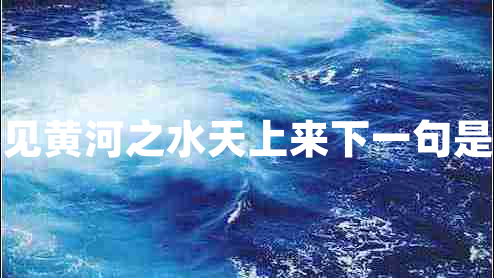 君不見(jiàn)黃河之水天上來(lái)下一句是什么