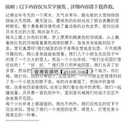 作文,四級,難忘,真情