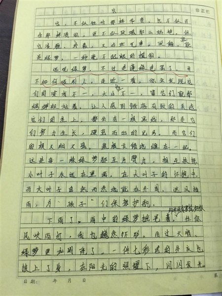 寫(xiě)景抒情校園作文