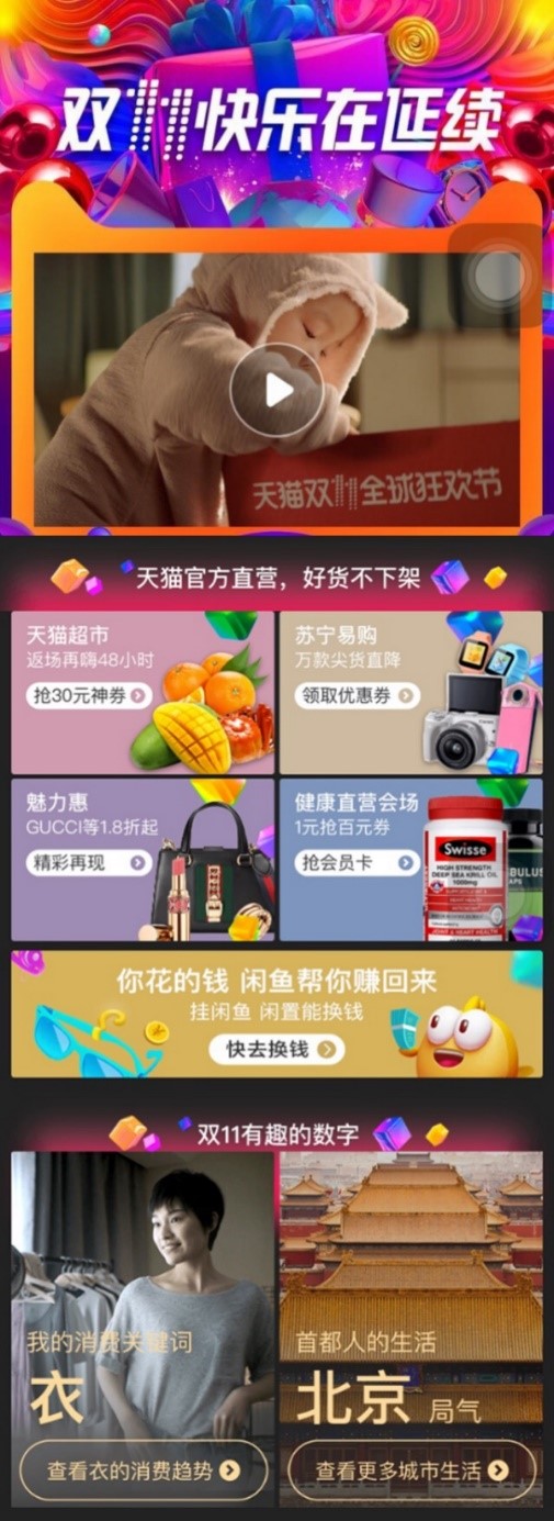  雙11尾聲期的傳播頁面