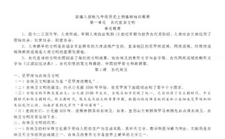 部編歷史九級上基礎知識填空
