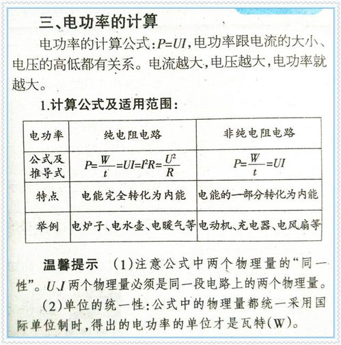 初三電功率基礎知識點(diǎn)總結
