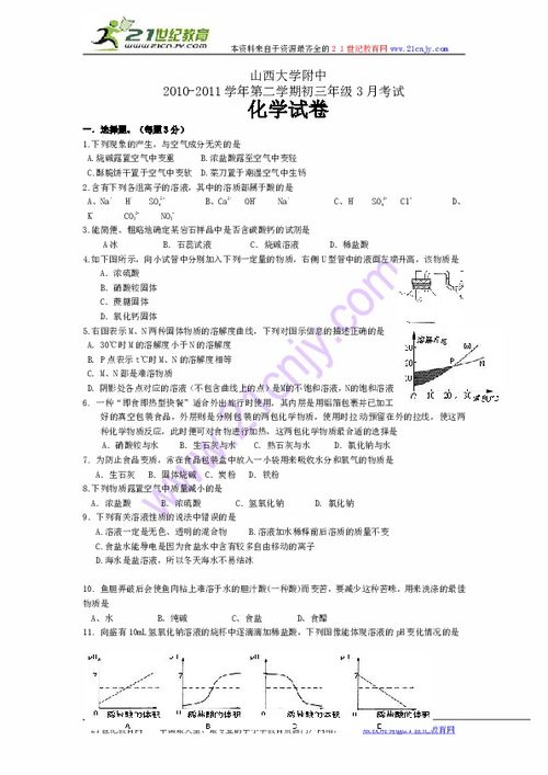 丹東市初三級的化學基礎知識