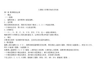 1級人教版數學(xué)基礎知識